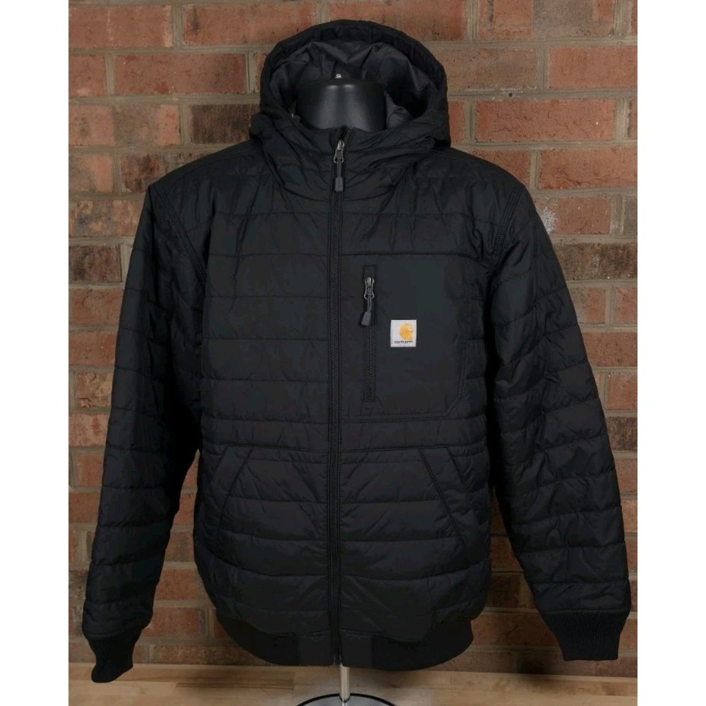 Carhartt Rain Defender Lightweight Insulated Jacket Mens M Hooded Relaxed Fit